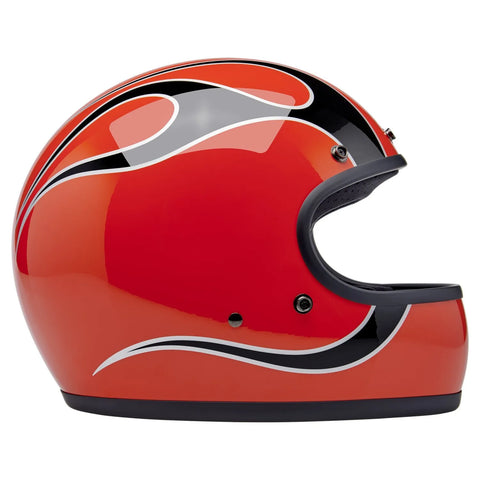 Biltwell Gringo Helmet Comp Orange Flames