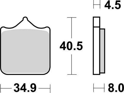 SBS Sintered Metal Front Brake Pads BMW S 1000 RR ABS / S 1000 R ABS 870DS-1