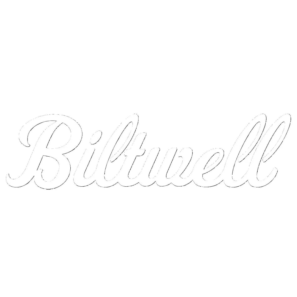 Biltwell Script Sticker White 12"