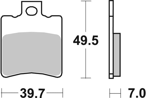 SBS Organic Front & Rear Brake Pads 143CT