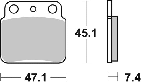 SBS Organic Rear Brake Pads 649HF