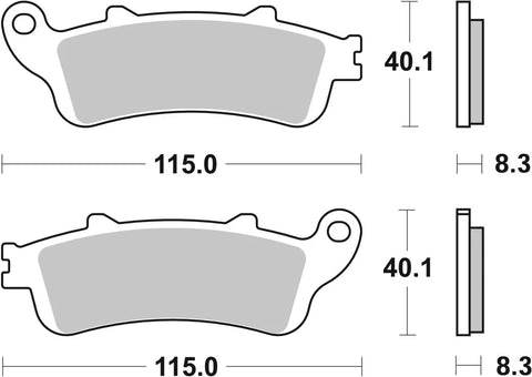 SBS Organic Front Brake Pads 156HF
