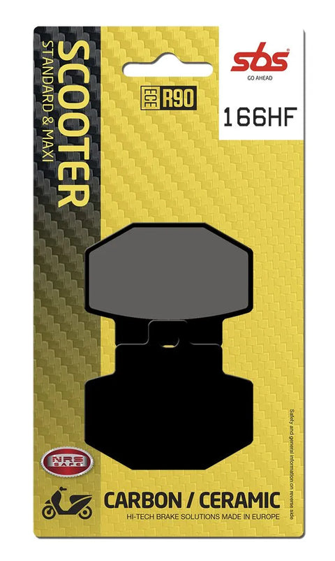 SBS Organic Rear Brake Pads 166HF