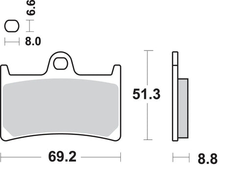 SBS Ceramic Front Brake Pads 634HS