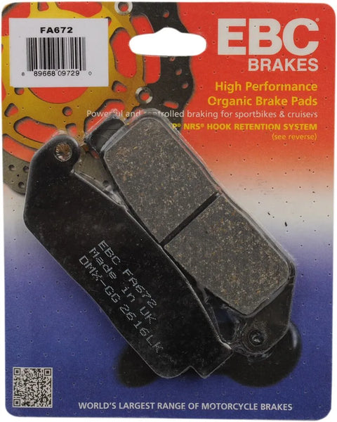 EBC Organic Front Brake Pads Indian Scout 69 ABS / Scout 60 ABS FA672