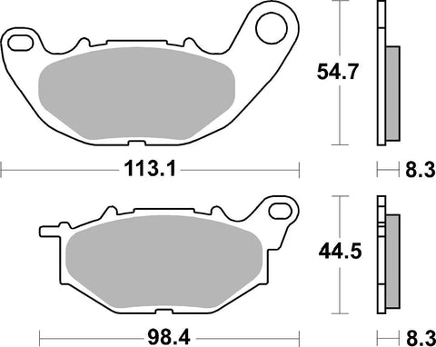 SBS Sintered Metal Front Brake Pads Yamaha YZF-R3 ABS / YZF-R25 / YZF-R3 931DS-1