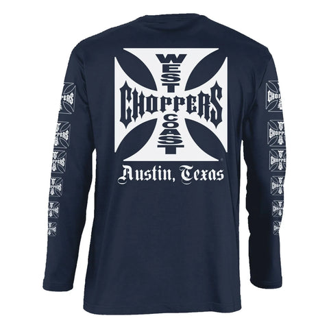 West Coast Choppers OG Logo ATX Long Sleeve T-Shirt Navy