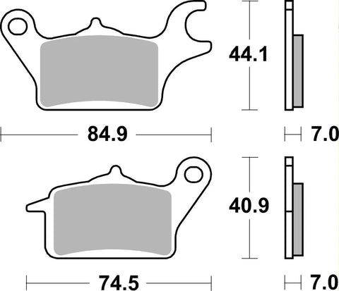 SBS Organic Front Brake Pads Honda AFS 110 / C 125 ABS 216CT