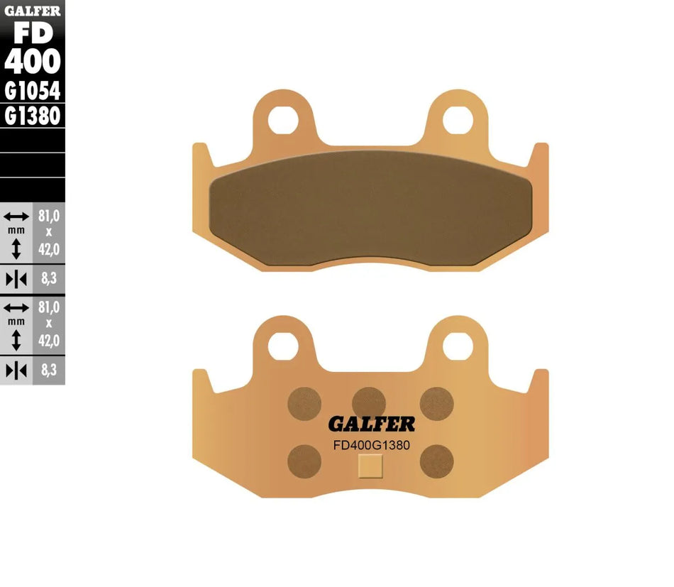 Galfer Sintered Metal Rear Brake Pads Suzuki AN 250 / AN 400 / AN 400 S FD400G1380