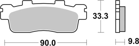 SBS Organic Front & Rear Brake Pads 204HF