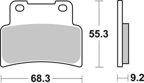 SBS Organic Front Brake Pads 844HF