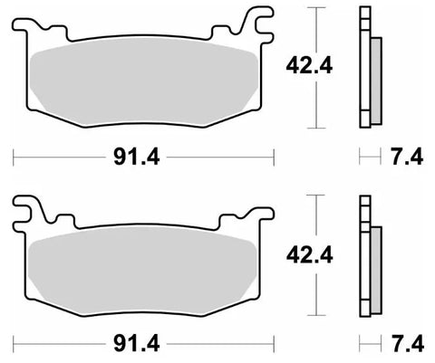 SBS Sintered Metal Front Brake Pads 1012RST