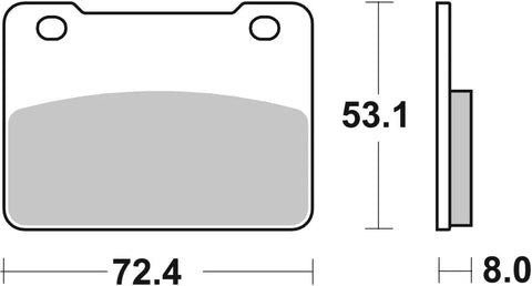SBS Organic Front Brake Pads 215HF
