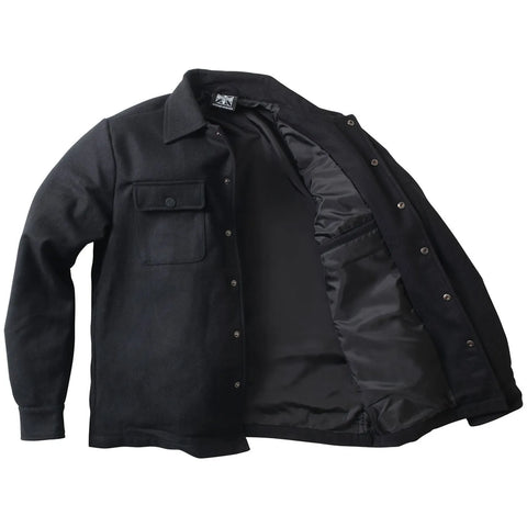 West Coast Choppers Wool Lined Plaid Shirt Black