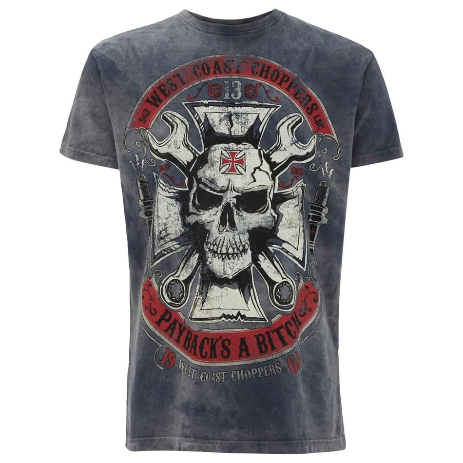 West Coast Choppers Mechanic T-Shirt Vintage Blue