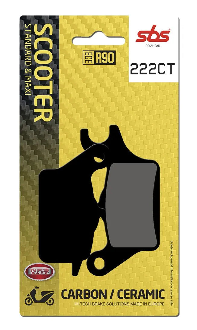 SBS Organic Front Brake Pads Yamaha MW 125 ABS / MW 125 / MW 300 ABS 222CT