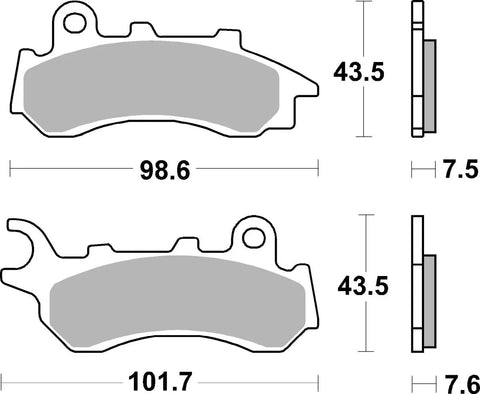 SBS Sintered Metal Brake Pads 233MS