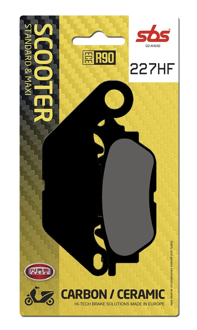 SBS Organic Rear Brake Pads Yamaha GPD 125 ABS / GPD 155 ABS / MW 300 ABS 227HF