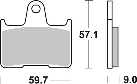 SBS Organic Rear Brake Pads 765HF