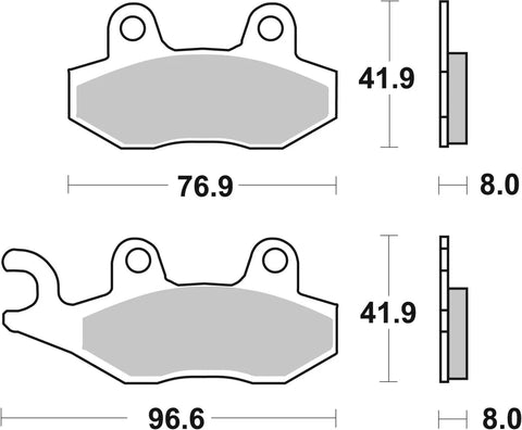 SBS Organic Rear Brake Pads 197CT