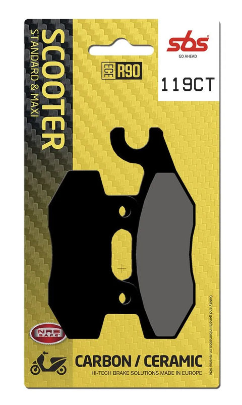 SBS Organic Front & Rear Brake Pads 119CT
