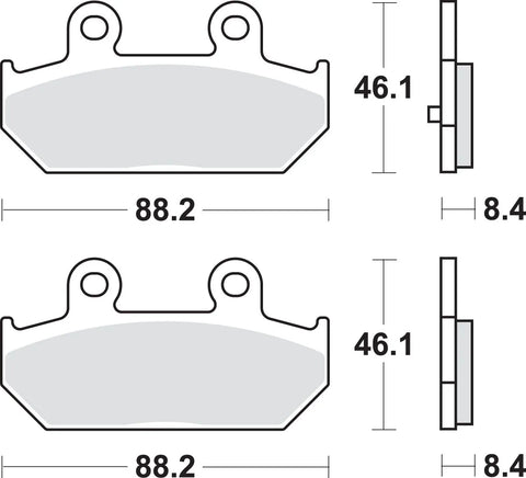 SBS Sintered Metal Rear Brake Pads 182MS