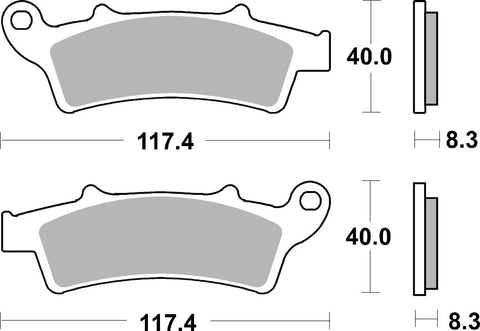 SBS Organic Front Brake Pads 159HF