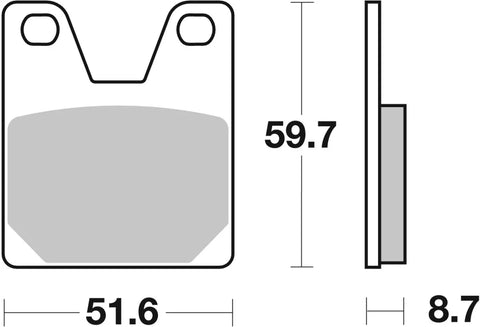 SBS Organic Rear Brake Pads 733HF