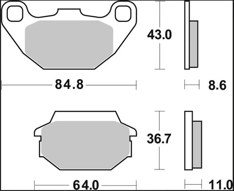 Brembo Sintered Metal Front & Rear Brake Pads 07022XS