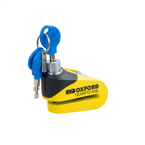 Oxford Quartz XA6 Alarm Disc Lock Yellow/Black LK215
