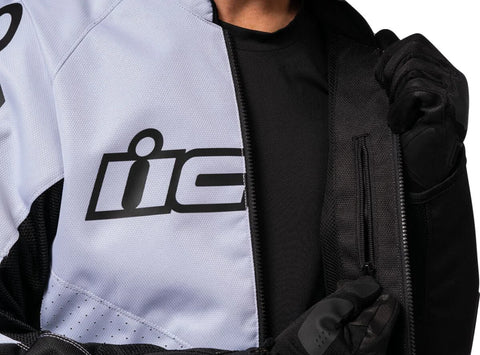 ICON Hooligan CE Textile Jacket White