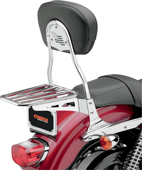 Cobra Tubular Sissy Bar Luggage Rack Chrome (02-3500)