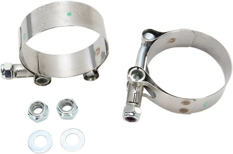 Cobra Long Slip-on Mufflers Chrome with Scalloped Tips