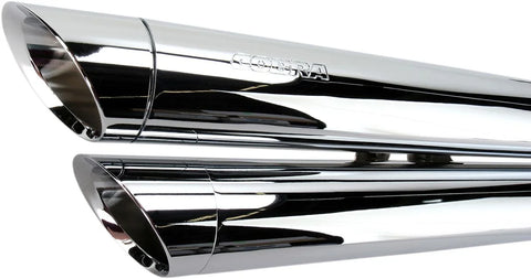 Cobra Speedster Street Rod Slash Down Exhaust Chrome with O2 Sensor Bungs
