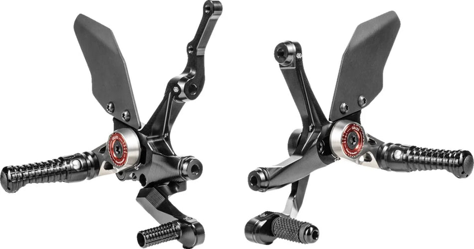 Gilles Tooling MUE2 Adjustable Rearset Black (MUE2-D03-B)