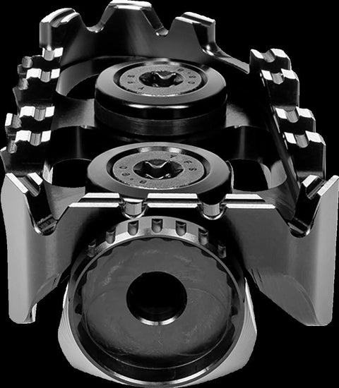 Gilles Tooling Tech-X Enduro Motorcycle Rider Footpegs Black (RGK-350-UF35-SET-B)