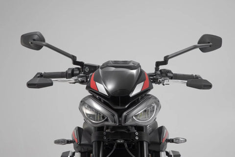 SW-Motech Lever Guards+wind Protect — Triumph Street Triple S / Street Triple R
