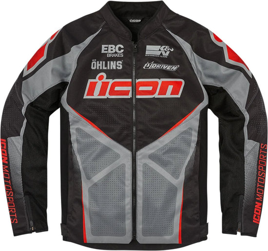 ICON Hooligan Ultrabolt Textile Jacket Black/Grey