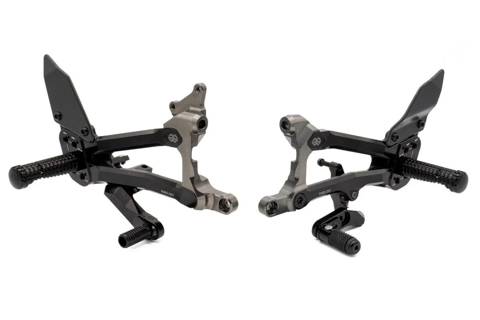 Gilles Tooling FXR2 Adjustable Motorcycle Rearset Black