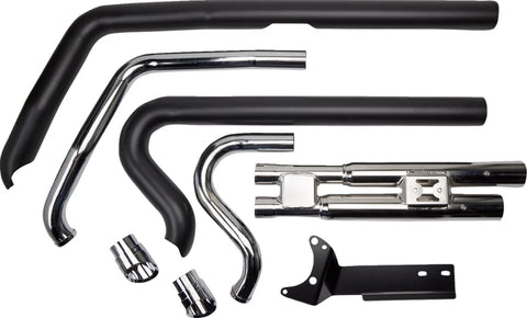 Cobra Speedster Slash Down Exhaust Black with PowerPort (6858B)