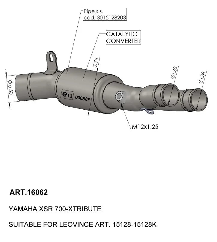 LeoVince Catalytic Converter Manifold Yamaha (16062)