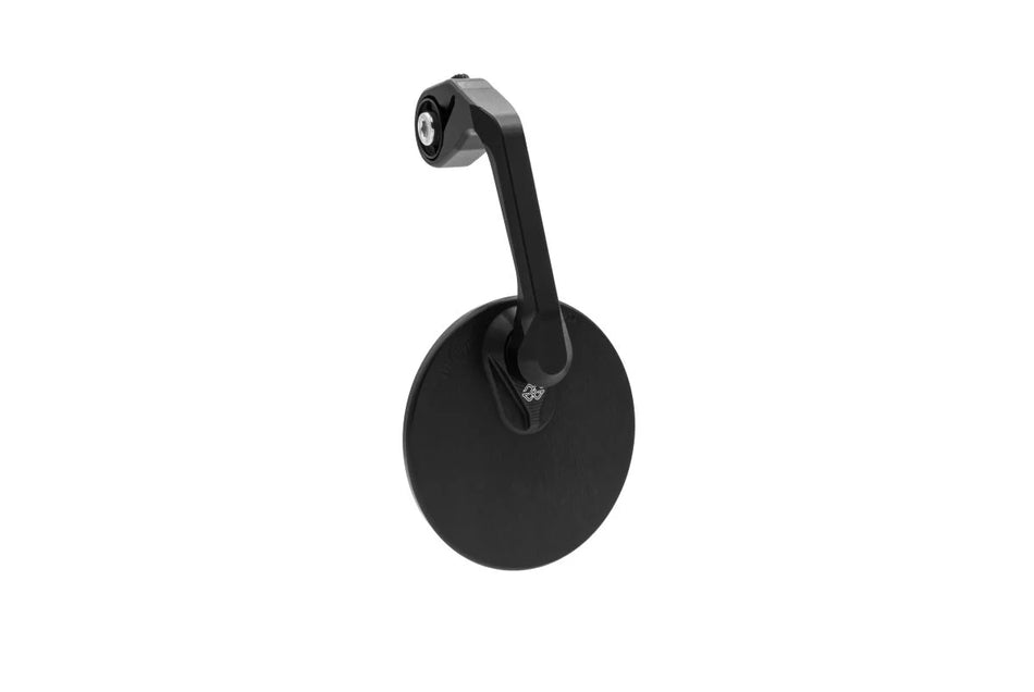 Gilles Tooling MOON Round Motorcycle Bar End Mirror M12 Matt Black