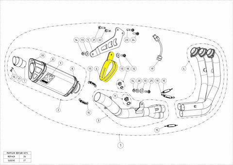 Akrapovic Muffler Clamp Carbon CAP15
