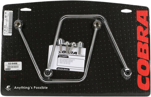 Cobra Saddlebag Support Brackets Chrome (02-6468)