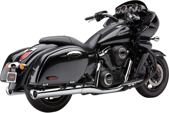 Cobra Tri-Flo 4" Slip-on Mufflers with Scalloped Classic Chrome Tips