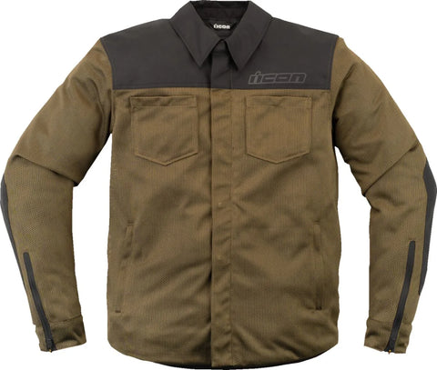 ICON Upstate Mesh CE Textile Jacket Brown/Green