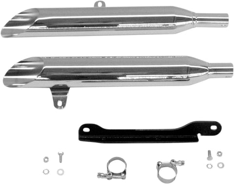 Cobra Slip-on Muffler Chrome with Slash Cut Tip (2171SC)