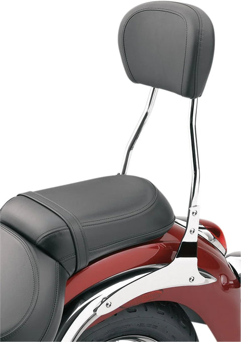 Cobra Tall Round Sissy Bar Chrome with Pad (02-7635)
