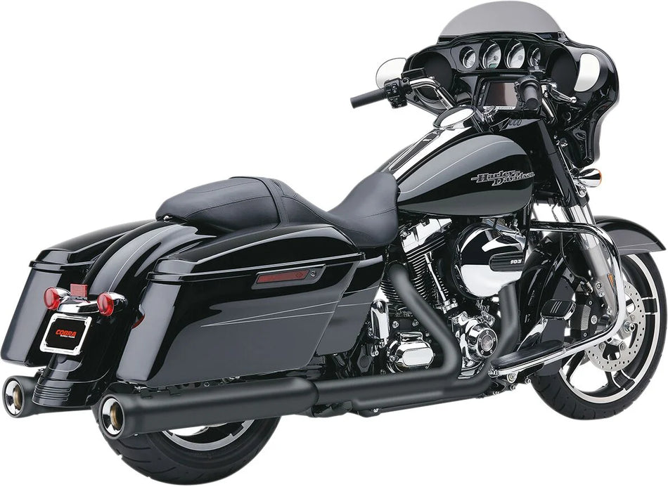 Cobra 4-1/2" Round Slip-on Neighbor Hater Mufflers Raven Black