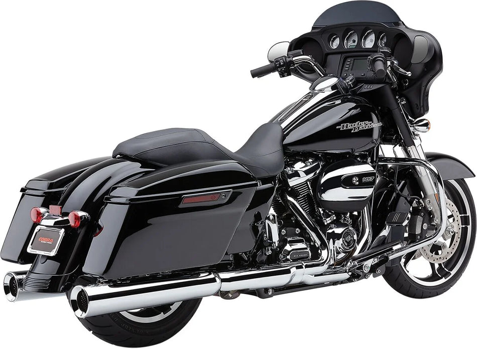Cobra 4-1/2" Round Slip-on PowrFlo Mufflers Chrome
